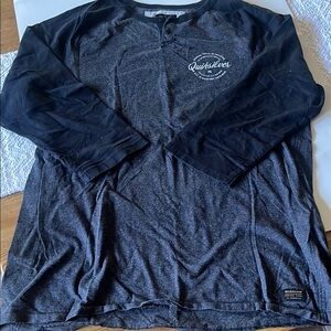 Quiksilver Charcoal 3/4 Sleeve T Shirt